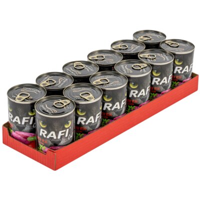 Karma dla kota RAFI z cieleciną 12 x 400 g