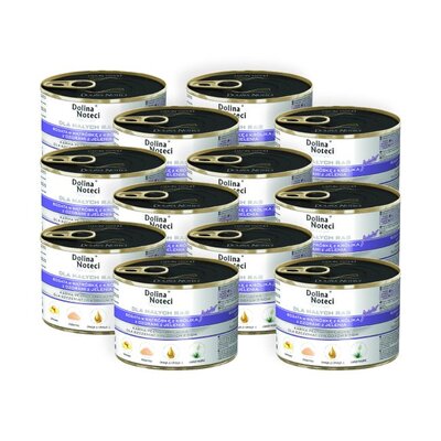 Karma dla psa DOLINA NOTECI Premium Junior bogata w wątróbkę z królika z ozorami jelenia 12 x 185 g