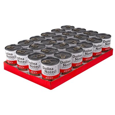 Karma dla psa DOLINA NOTECI Premium bogata w wołowinę 24 x 400 g
