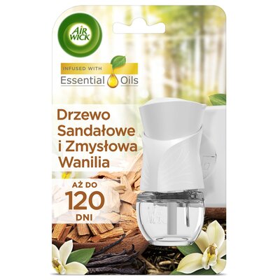 Odświeżacz powietrza AIR WICK Essential Oils Drzewo Sandałowe i Zmysłowa Wanilia 19 ml