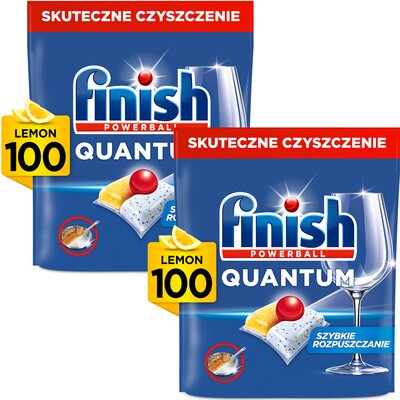Kapsułki do zmywarek FINISH Powerball Quantum All in 1 Lemon - 200 szt.