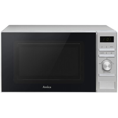 Kuchenka mikrofalowa AMICA AMGF20E2GI 700W średnica 24.5 cm pojemność 20L MultiWave System ChildLock Srebrny