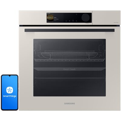 Piekarnik SAMSUNG BESPOKE NV7B6665IAA U2 Dual Cook Elektryczny parowy Satynowy beż A+