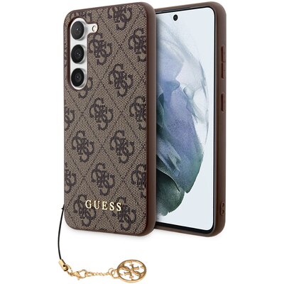 Etui GUESS Hard Case 4G Charms Collection do Samsung Galaxy S23 Brązowy