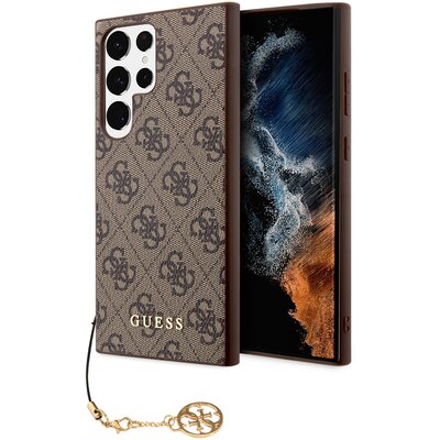 Etui GUESS Hard Case 4G Charms Collection do Samsung Galaxy S23 Ultra Brązowy
