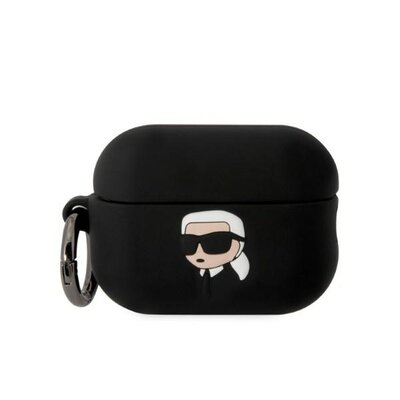Etui na słuchawki KARL LAGERFELD Silicone Karl Head 3D do Apple AirPods Pro 2 Czarny
