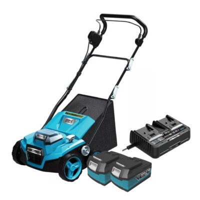 Wertykulator akumulatorowy DEDRA DED7196V + 2 x Akumulator DEDRA DED7034 SAS+ALL 4Ah 18V + Ładowarka DEDRA DED7038V