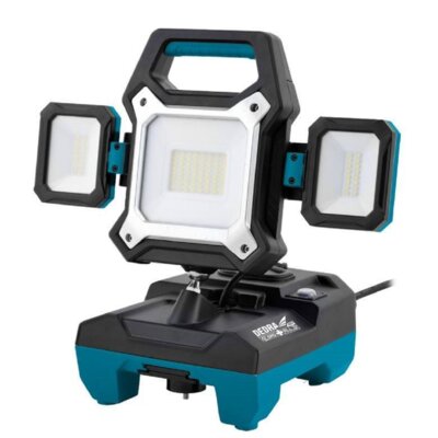 Lampa warsztatowa DEDRA DED6907H + Akumulator DEDRA DED7034 SAS+ALL 4Ah 18V + Ładowarka DEDRA DED7038 SAS+ALL