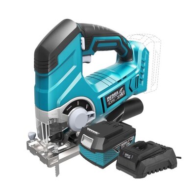 Wyrzynarka DEDRA DED7060 + Akumulator DEDRA DED7034 SAS+ALL 4Ah 18V + Ładowarka DEDRA DED7038 SAS+ALL