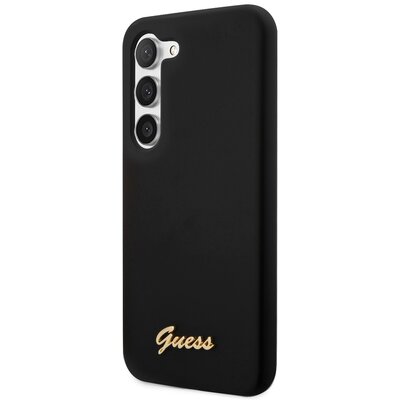 Etui GUESS Silicone Vintage Gold Logo do Samsung S23+ Czarny