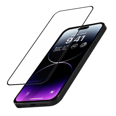 Szkło hartowane CRONG Anti-Bacterial 3D Armour do iPhone 14 Pro Max + ramka instalacyjna