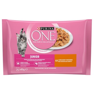Karma dla kota PURINA ONE Junior Kurczak (4 x 85 g)