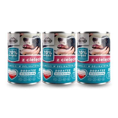 Karma dla psa FRENDI Cielęcina 3 x 400 g