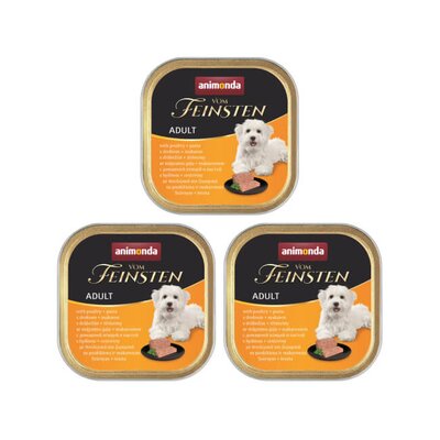 Karma dla psa ANIMONDA Vom Feinsten Drób z makaronem 3 x 150 g