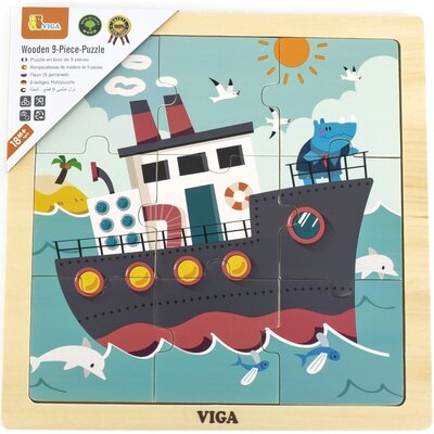 Zdjęcia - Puzzle i mozaiki VIGA Puzzle  Na podkładce: Statek 44630  Statek 44630 (9 elementów)