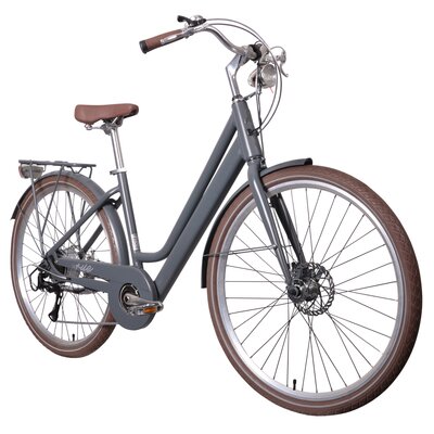 Rower elektryczny INDIANA La Rue D18 28 cali Szary mat
