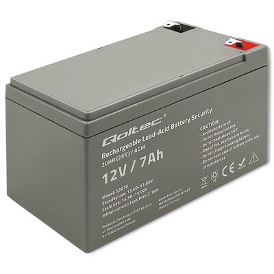 Akumulator QOLTEC 53076 7Ah 12V