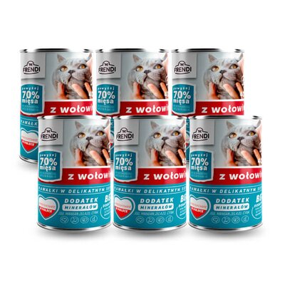 Karma dla kota FRENDI Wołowina 6 x 400 g