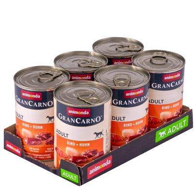 Karma dla psa ANIMONDA GranCarno Wołowina z kurczakiem 6 x 400 g