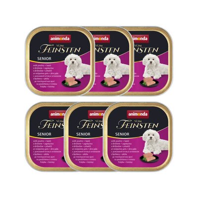 Karma dla psa ANIMONDA Vom Feinsten Senior Drób z jagnięciną 6 x 150 g