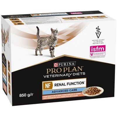 Karma dla kota PURINA Pro Plan Veterinary Diets Feline NF Renal Function Advance Care Łosoś (10 x 85 g)