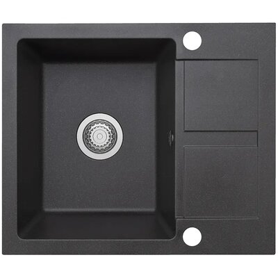 Zlewozmywak ŚMIGIELSKI Como 59 Czarny metalik