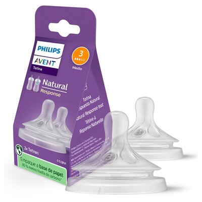 Smoczek PHILIPS Avent Natural SCY963/02 Przezroczysty 1 m+ (2 sztuki)