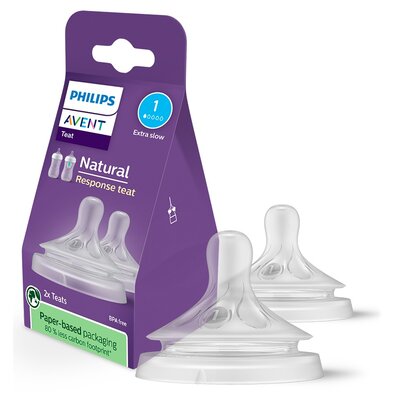 Smoczek PHILIPS Avent Natural SCY961/02 Przezroczysty 0 m+ (2 sztuki)