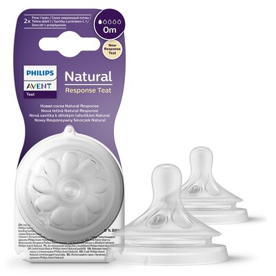 Smoczek PHILIPS Avent Natural SCY961/02 Przezroczysty 0 m+ (2 sztuki)
