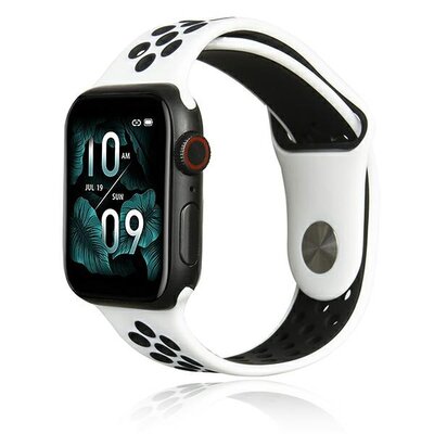 Obraz przedstawiający Pasek BELINE Sport Silicone do Apple Watch 2/3/4/5/6/7/8/SE/SE 2 (38/40/41mm) Biało-czarny