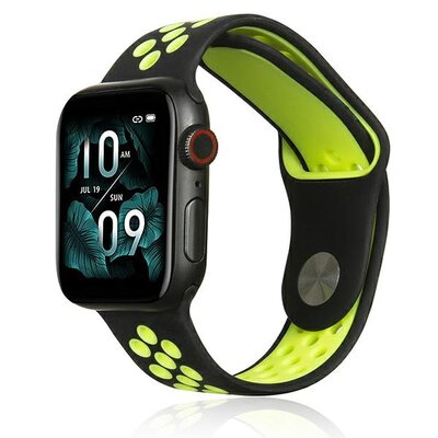 Pasek BELINE Sport Silicone do Apple Watch 2/3/4/5/6/7/8/SE/SE 2 do koperty 38/40/41mm Czarno-limonkowy