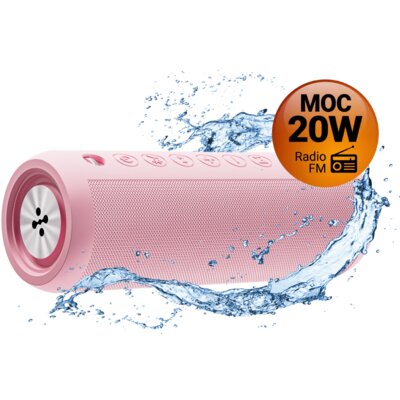 Głośnik mobilny XMUSIC BTS650P Radio FM Różowy