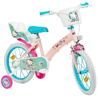 Rower dziecięcy TOIMSA Hello Kitty 16 cali dla dziewczynki Pudrowy róż