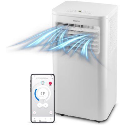 Klimatyzator SENCOR SAC MT7048C 3 Tryby pracy Funkcja Sleep Osuszanie Sterowanie smartfonem Timer Wi-Fi
