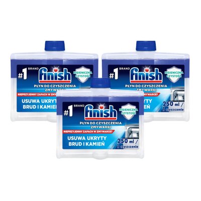 Płyn do czyszczenia zmywarek FINISH Regular 3 x 250 ml