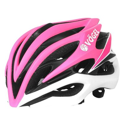 Kask rowerowy VÖGEL VKA-932PK Różowo-biały (rozmiar L/XL)