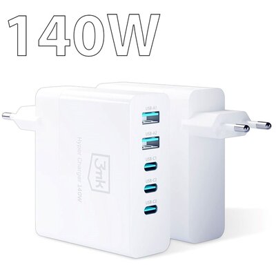 Ładowarka sieciowa 3MK Hyper Charger 140W Biały