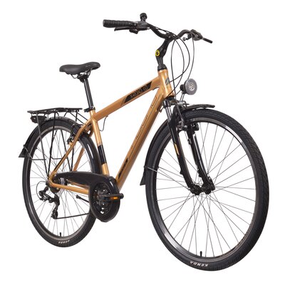 Rower trekkingowy INDIANA X-Road 1.0 M23 28 cali męski Jasnobrązowy