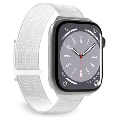 Pasek PURO Nylon Sport do Apple Watch (38/40/41/42mm) Biały