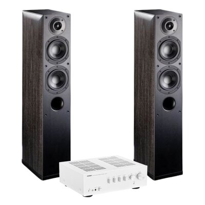 ZESTAW STEREO YAMAHA A-S501 V2 (SREBRNY) + KOLUMNY GŁOŚNIKOWE INDIANA LINE NOTA 550 (CZARNE)