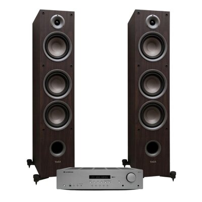 Zestaw stereo CAMBRIDGE AUDIO AXR80 + Kolumny głośnikowe TAGA HARMONY TAV-607F (Modern Wenge)