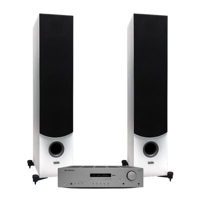 Zestaw stereo CAMBRIDGE AUDIO AXR80 + Kolumny głośnikowe TAGA HARMONY TAV-607F (Białe)