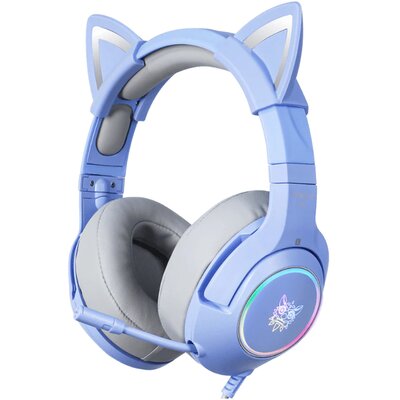 Słuchawki ONIKUMA K9 Cat Elf RGB Nauszne, Dźwięk przestrzenny Niebieski