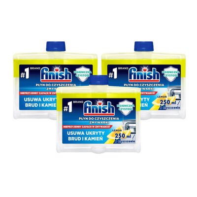 Płyn do czyszczenia zmywarek FINISH Lemon 3 x 250 ml