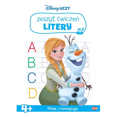 Książka z zadaniami Disney Uczy Kraina Lodu Litery (miękka okładka)