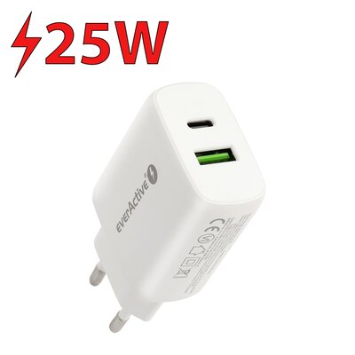 Ładowarka sieciowa EVERACTIVE SC-370Q 25W Biały