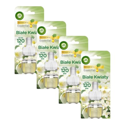 Wkłady do elektrycznego odświeżacza powietrza AIR WICK Białe Kwiaty 4 x 19 ml