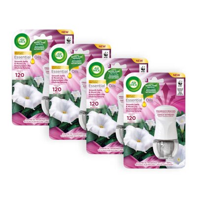 Wkłady do elektrycznego odświeżacza powietrza AIR WICK Księżycowa Lilia Otulona Satyną 4 x 19 ml