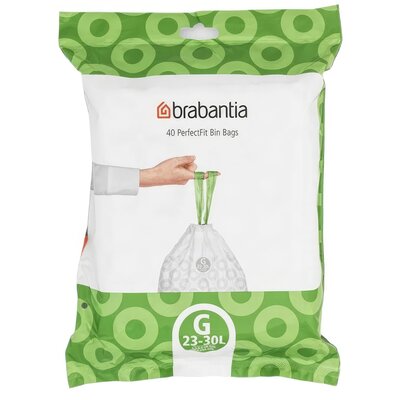 Worki na śmieci BRABANTIA PerfectFit Fin Bags 23-30L (40 sztuk) Zielony