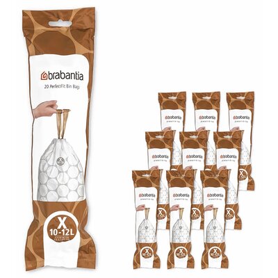 Worki na śmieci BRABANTIA PerfectFit 138089 10-12L (200 sztuk)